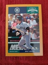 2004  Bret Boone 4/10 Donruss Team Heroes Showdown Gold.  Mariners nm/mt+