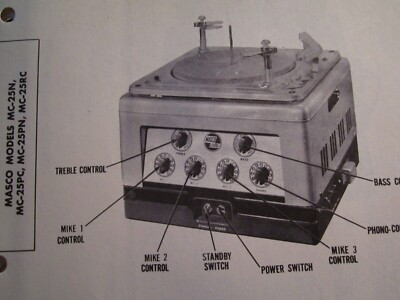 MASCO MC-25N, MC-25PC, MC-25PN, MC-25RC AMPLIFIER PHOTOFACT