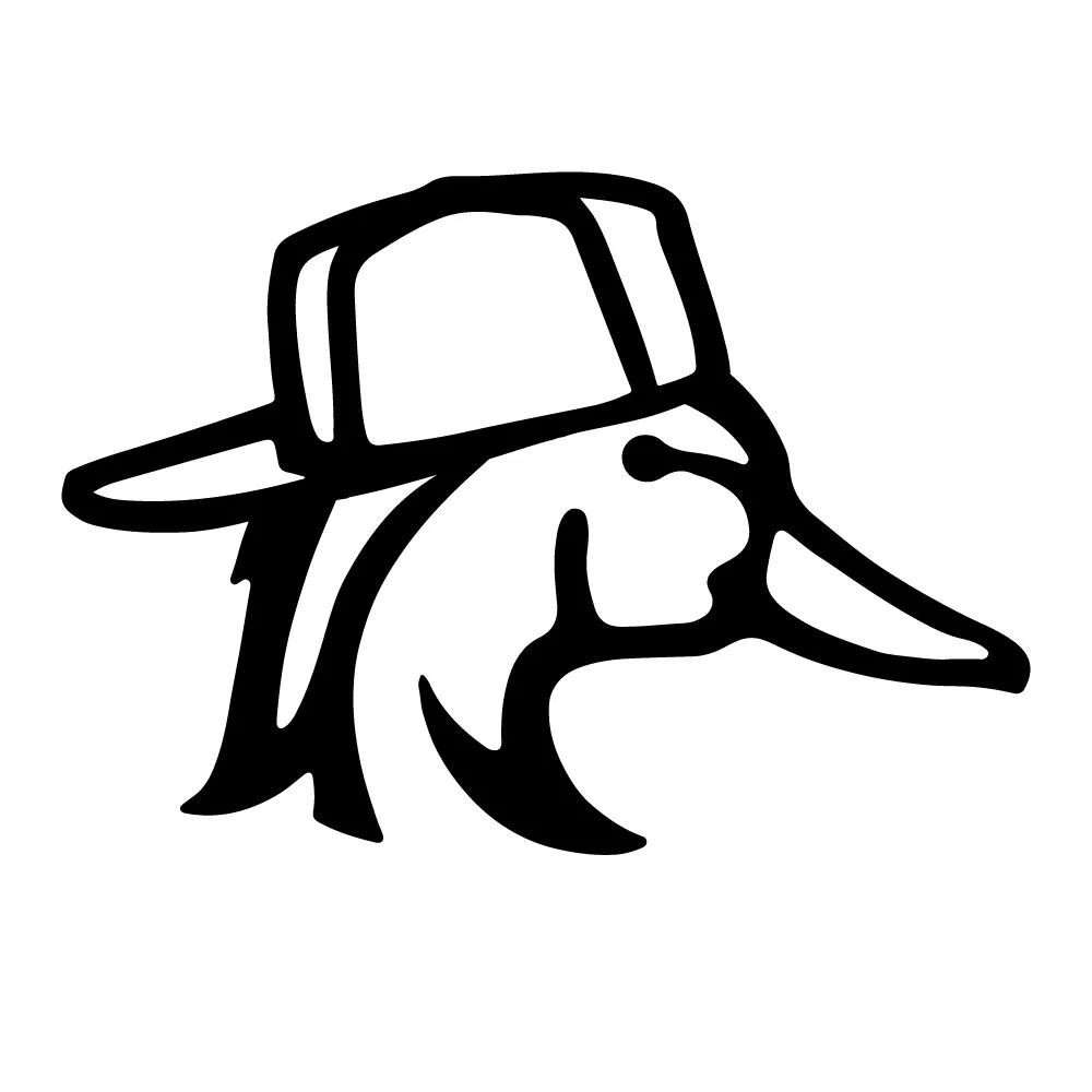 Wood Duck Backwards Hat - Truck Tailgate Golf Cart ATV Car Decal