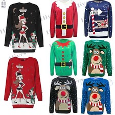 New Christmas Rudolph Jumper Womens Mens Novelty Vintage Lot XMAS Sweater Unisex