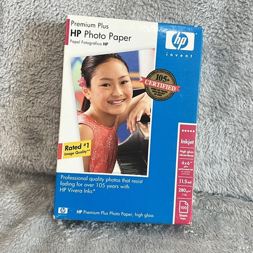 HP Premium Plus Inkjet Photo Paper 4x6" High Gloss 11 1/2 mil 100 Sheets NEW