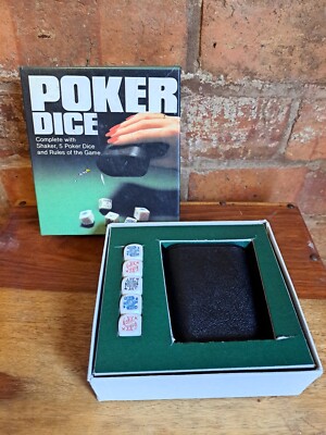 Vintage Poker Würfel Set + Shaker von 1981 plus Anleitung sehr guter Zustand