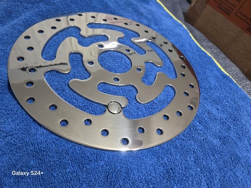 08-19 Harley-Davidson polished Touring Models 41808-08 front right brake rotor - Picture 3 of 10