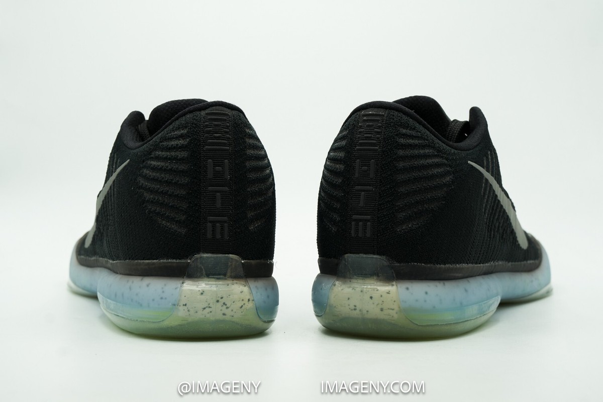 NIKE KOBE X ELITE USED SIZE 12 HTM ARROWHEAD BLACK METALLIC SILVER