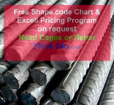 Rebar 40 off H12 x 600 delivered (Surcharge for scotish Highlands)