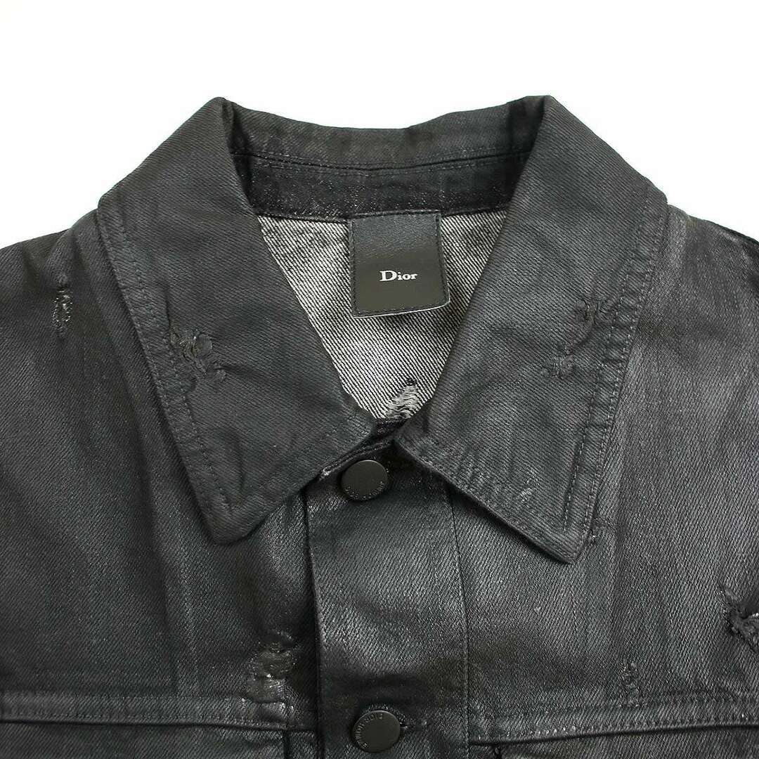 Dior HOMME 2004SS Strip Destroy Denim Jacket Coated Dior HOMME 2004SS Strip Destroy Denim Jacket Coated