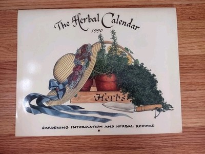 1990 Herbal Calendar Hartman's Herb Farm Recipes Gardening Information Beautiful
