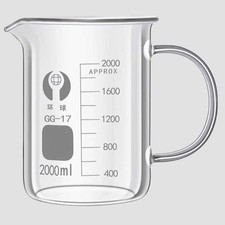 2000ml Glass Beaker with Handle Borosilicate Glass Beakers Chemistry Glassware