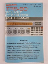 Vintage Radio Shack TRS-80 Pocket Computer User Manual Programs Booklet