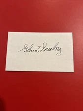 "Nobel Prize in Chemistry" Dr Glenn Seaborg Hand Signed 3X5 Card