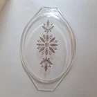 Vintage Clear Pyrex Replacement Oval Glass Lid 945 C 26 Golden Poinsettia * Read