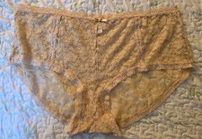 Vintage Pink K Kmart Lace Panties 3XL Pale Beige Lace High Waisted