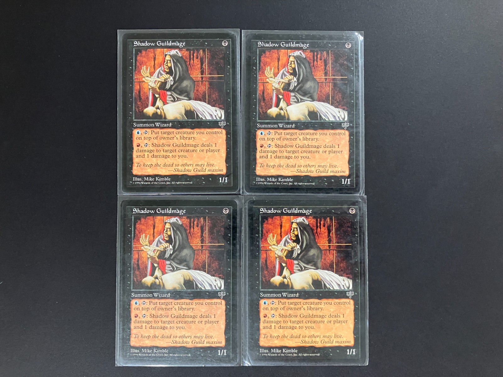 4 x SHADOW GUILDMAGE from MI Mirage Magic the Gathering MTG Vintage Black