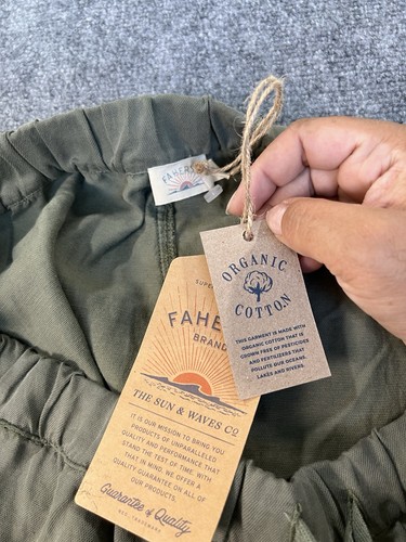 FAHERTY Topanga Drape Utility Falda Verde Oliva Algodón Orgánico Talla L - Imagen 14 de 19