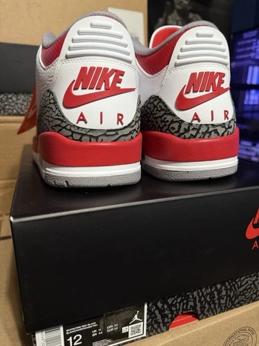 AIR JORDAN RETRO 3 FIRE RED 2022 SIZE 12 BRAND NEW (DS) NIKE AIR