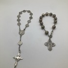 Lot Of 2 Silvertone Christian Catholic Bracelets — photo 1