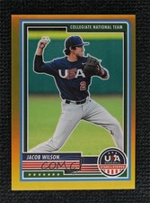 2023 Panini USA Baseball Stars & Stripes Gold Prizm 3/10 Jacob Wilson #89 2d9