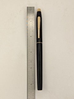 Cross Matte Black with Gold Trim Personalized Rollerball Pen