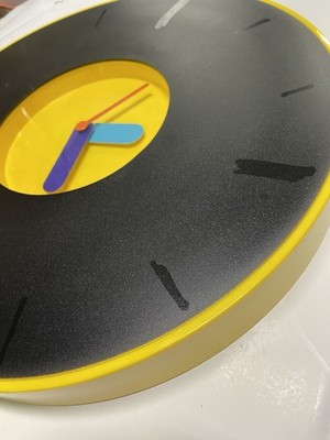 VINTAGE 90S IKEA PLADDRA WALL CLOCK BY CHENYI KE - RETRO COLORFUL