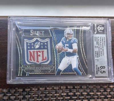 2023 Panini Select Anthony Richardson Prizm Black 1/1 NFL Shield Patch BGS 8.5
