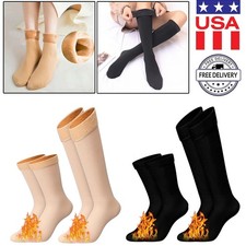 2 Pairs Womens Thicken Velvet Wool Sock,Knee High Socks, Winter Snow Boots Socks