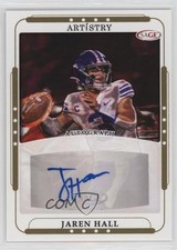 2023 SAGE Artistry Auto Gold Jaren Hall #ART-JH Auto 0x5w
