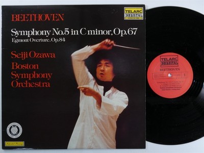 BEETHOVEN Symphony No. 5 SEIJI OZAWA - TELARC LP VG+ B145