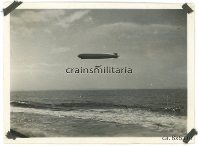 Genuine Photo airship Graf Zeppelin with seaplane off Lisbon Portugal 1929
