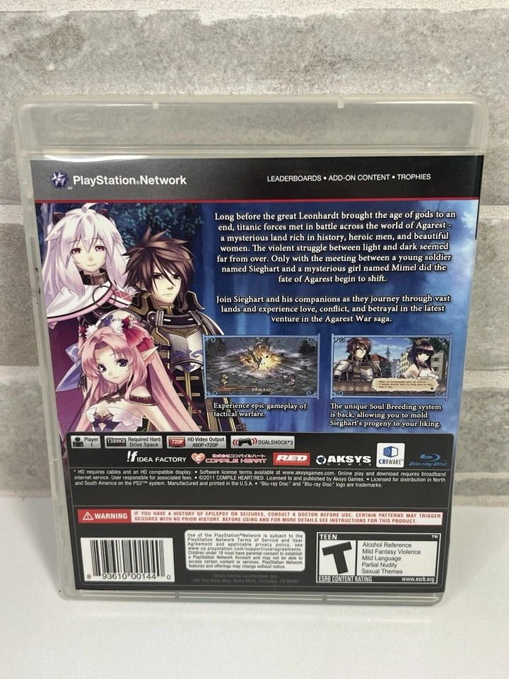 Record of Agarest War Zero - Sony PlayStation 3 - PS3 CIB Complete - Image 3 of 4
