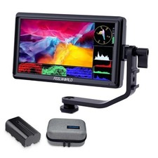 S55 V3 6 inch Camera DSLR Field Monitor with F550 Battry 2200mAh and Case,