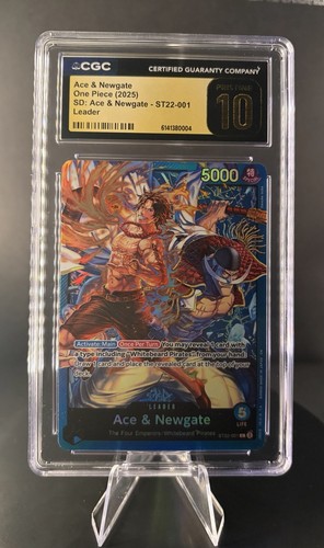 ⭐️2025 One Piece ST22 English Ace & Newgate #001 CGC 10 Pristine⭐️