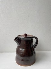 Vintage ca. 1950er Leach Standard Ware Studiokeramik braun glasiert Teekanne