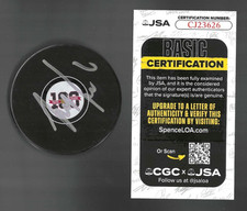 Trevor Daley Signed Chicago Blackhawks Centennial 100th Puck JSA COA