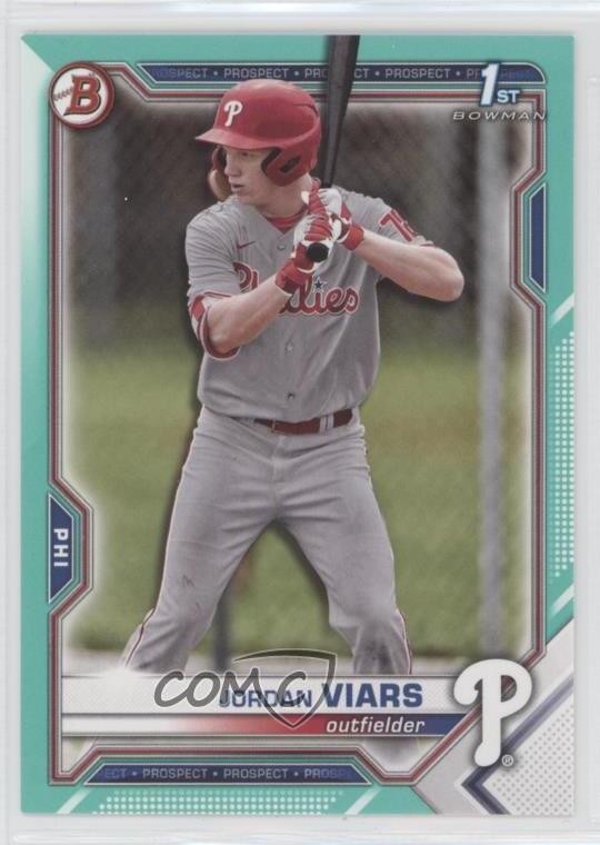 2021 Bowman Draft Aqua 45/199 Jordan Viars #BD-132 u6m