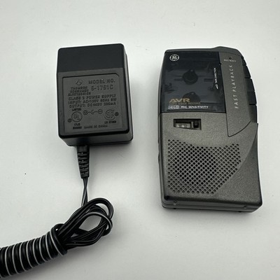 GE Micro Cassette Recorder AVR Auto Voice Record (Model 3-5385A) Fast Playback