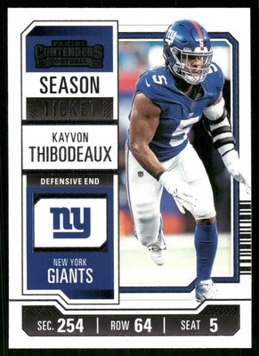 2023 Panini Contenders #76 Kayvon Thibodeaux Season Ticket