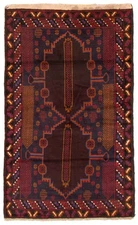 Vintage Geometric Area Rug 3'7" x 5'10" Traditional Hand-Knotted Wool Carpet