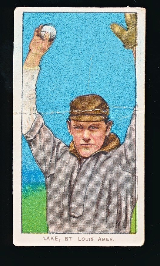 1909 T206 Old Mill JOE LAKE With Ball