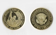 2024 President Trump "Fight, Fight, Fight" Survivor Commemorative Gold-tone Coin