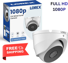Lorex 1080p HD Wired Turret Security Camera CVI Connection 65ft Night Vision