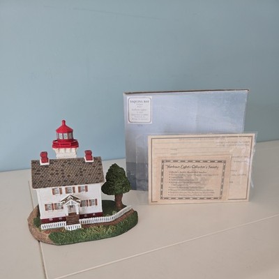 Harbour Lights #204 Yaquina Bay Oregon Lighthouse 1997 #703/9500 NIB w/COA