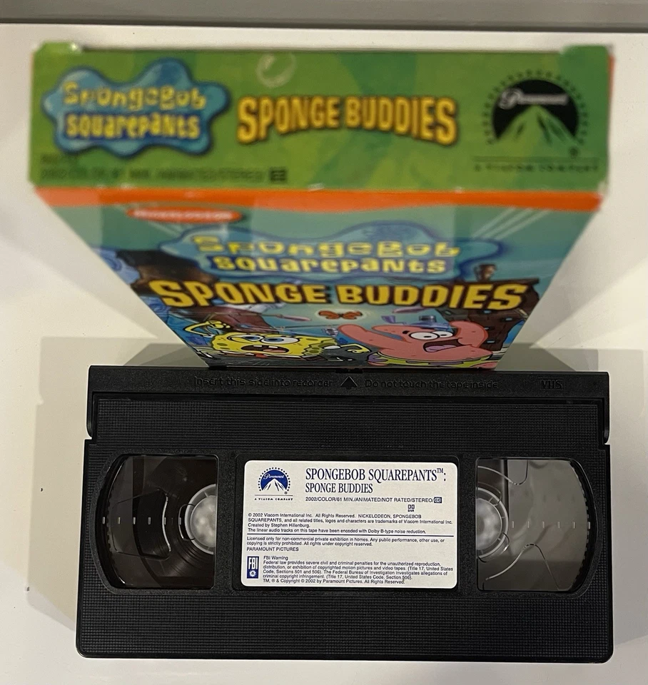 Nickelodeon SpongeBob SquarePants Sponge Buddies (VHS, 2002) Nickelodeon Cartoon - Image 3 of 3