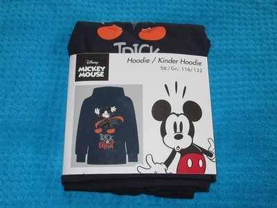 NEU Halloween Kinder Hoodie Mickey Micky Mouse Größe 116/122 Pullover Sweatshirt