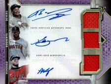 2021 Triple Threads Verdugo/Devers/Bogaerts Triple Threads Auto Relic Combo #/27
