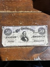 1864 $50 Confederate States of America Note