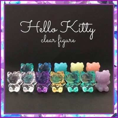 Hello Kitty Clear Mini Figuren 12 Stück Retro Heisei Ära Sammlerstück Konvolut