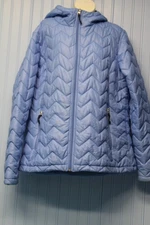Free Country blue lightweight hooded zip puff jacket with pockets Large