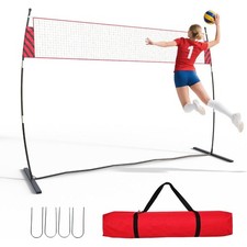 12FT Adjustable Volleyball Net Portable Frees...
