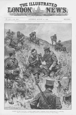 RUSSO-JAPANESE WAR Japanese Tending a Wounded Russian Soldier Antique Print 1904