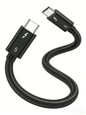 2 Pack Short Usbc Cable for Short Thunderbolt 5 Cable 1FT 0.3M , 240W Charging,